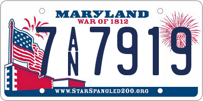 MD license plate 7AN7919