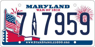 MD license plate 7AN7959