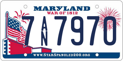 MD license plate 7AN7970