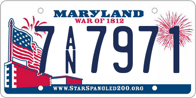 MD license plate 7AN7971