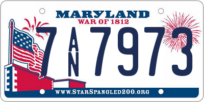 MD license plate 7AN7973