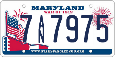 MD license plate 7AN7975