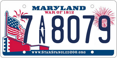 MD license plate 7AN8079