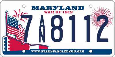 MD license plate 7AN8112