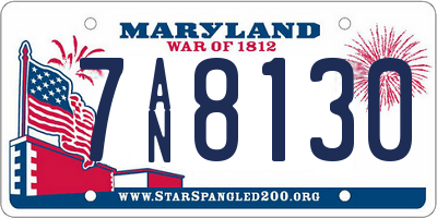 MD license plate 7AN8130