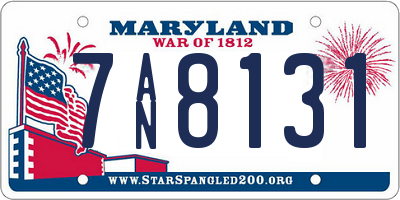 MD license plate 7AN8131