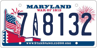 MD license plate 7AN8132