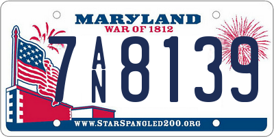 MD license plate 7AN8139