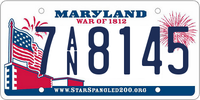 MD license plate 7AN8145