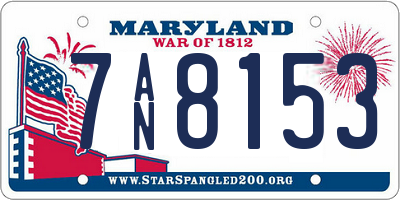 MD license plate 7AN8153