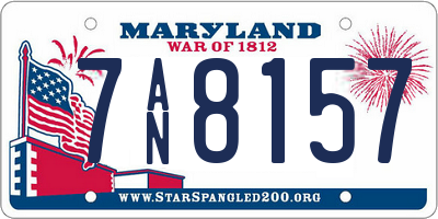 MD license plate 7AN8157
