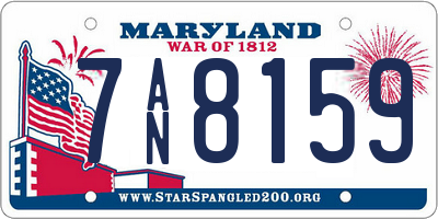 MD license plate 7AN8159