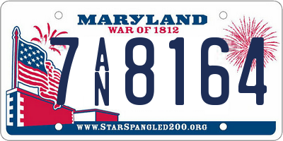 MD license plate 7AN8164