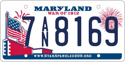 MD license plate 7AN8169