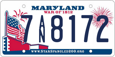MD license plate 7AN8172
