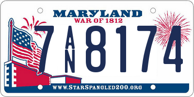 MD license plate 7AN8174