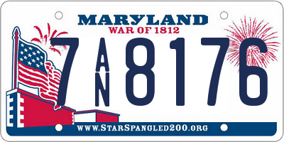 MD license plate 7AN8176