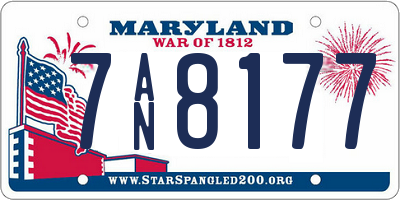 MD license plate 7AN8177