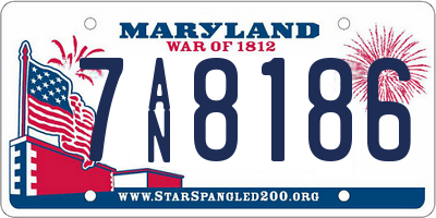MD license plate 7AN8186