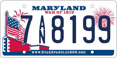 MD license plate 7AN8199