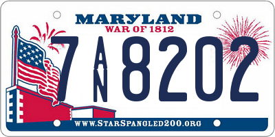 MD license plate 7AN8202