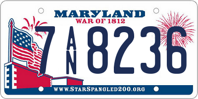 MD license plate 7AN8236