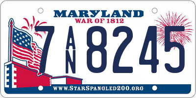 MD license plate 7AN8245
