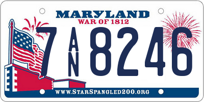 MD license plate 7AN8246