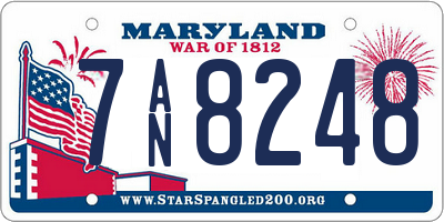 MD license plate 7AN8248