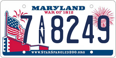 MD license plate 7AN8249