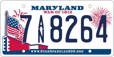 MD license plate 7AN8264