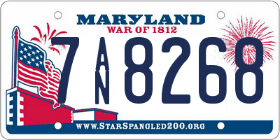MD license plate 7AN8268
