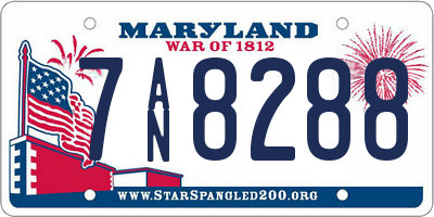 MD license plate 7AN8288