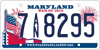 MD license plate 7AN8295