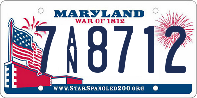 MD license plate 7AN8712