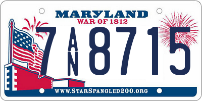 MD license plate 7AN8715
