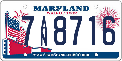 MD license plate 7AN8716