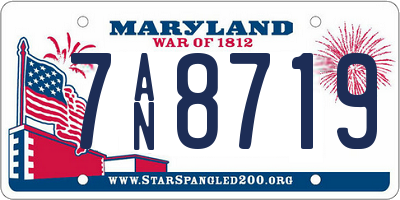 MD license plate 7AN8719
