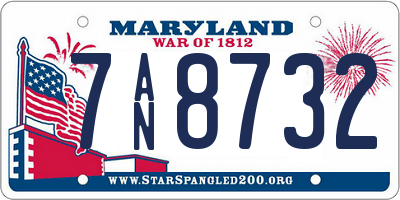 MD license plate 7AN8732