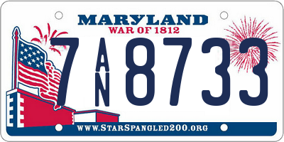 MD license plate 7AN8733