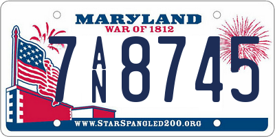 MD license plate 7AN8745