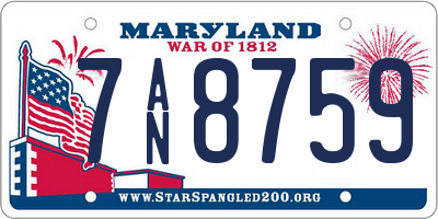 MD license plate 7AN8759
