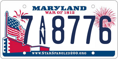 MD license plate 7AN8776