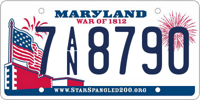 MD license plate 7AN8790