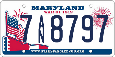 MD license plate 7AN8797