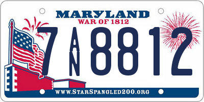 MD license plate 7AN8812