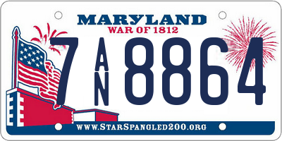 MD license plate 7AN8864