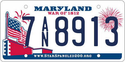MD license plate 7AN8913