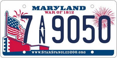 MD license plate 7AN9050