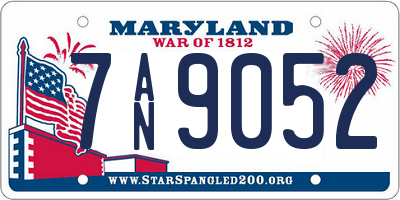 MD license plate 7AN9052